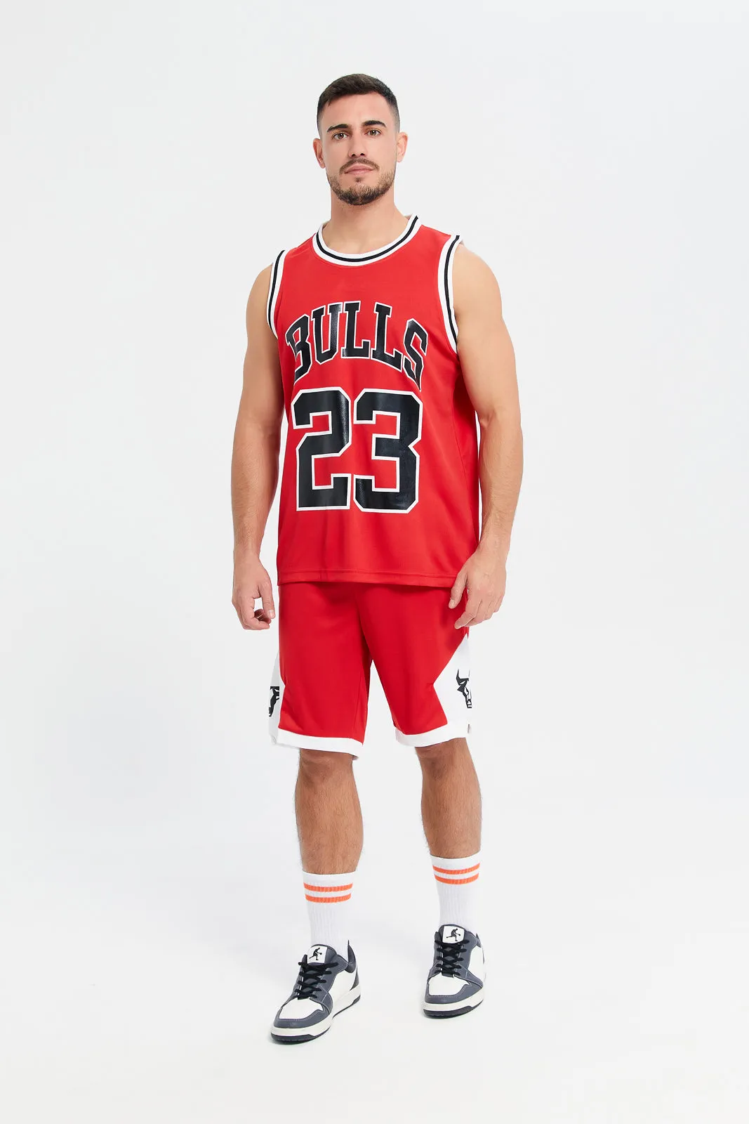 Men Red Sleeveless Active Set (2 Piece) sold by Redtag