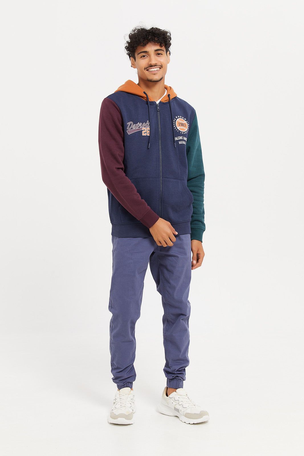 Men Multicolour Hooded Sweatshirt sold by Redtag product image thumbnail 2