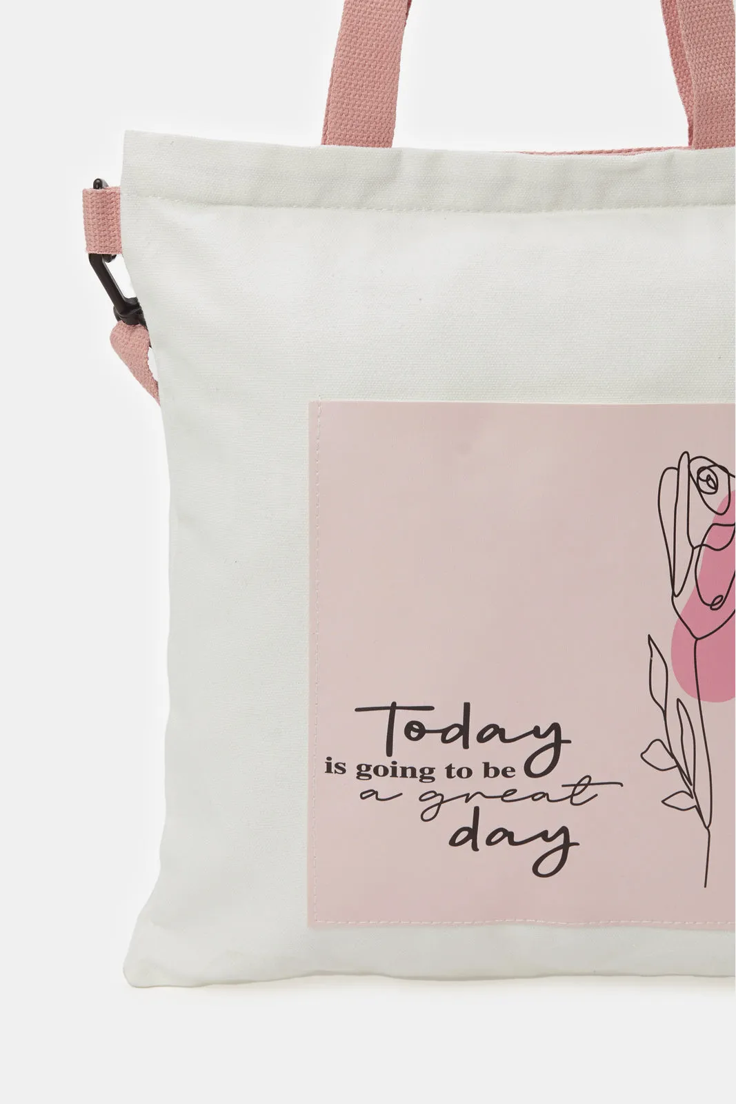 Women White Print Shopper sold by Redtag product image thumbnail 3