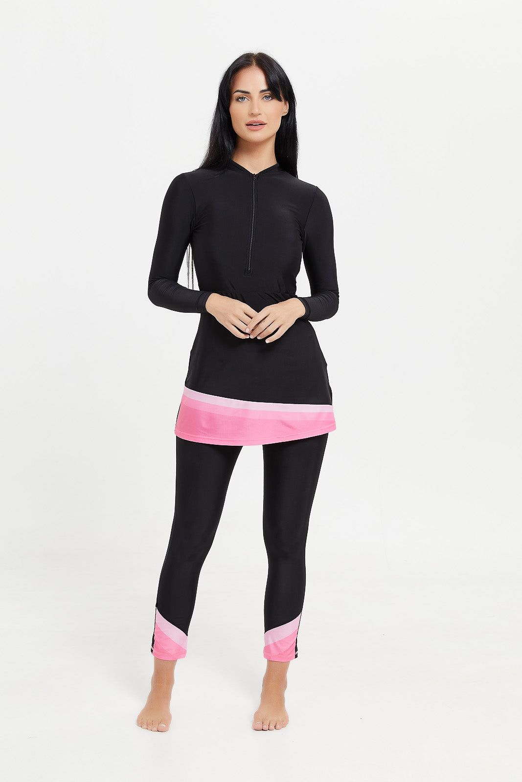 Women Black Swim Burkini Set (2 Piece) sold by Redtag