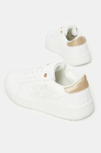 Women White Embroidered Lace Up Sneaker sold by Redtag
