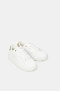 Women White Embroidered Lace Up Sneaker sold by Redtag