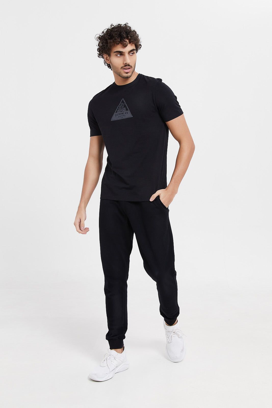 Men Black Graphic T-Shirt sold by Redtag