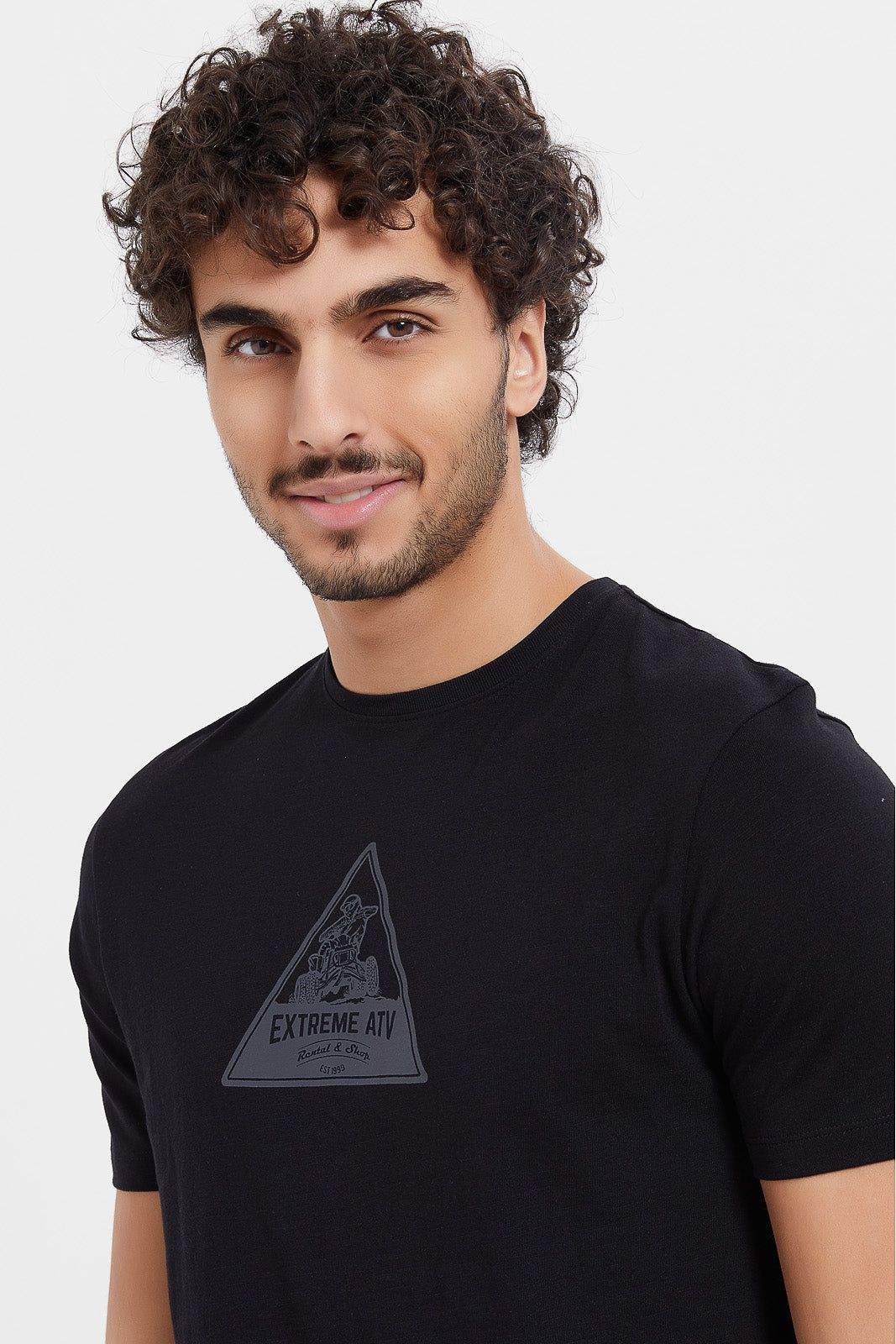 Men Black Graphic T-Shirt sold by Redtag product image thumbnail 3