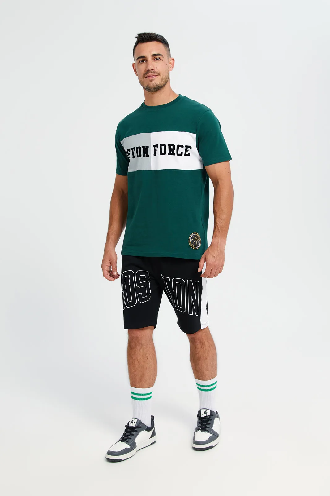 Men Green Printed Active T-Shirt sold by Redtag product image thumbnail 2