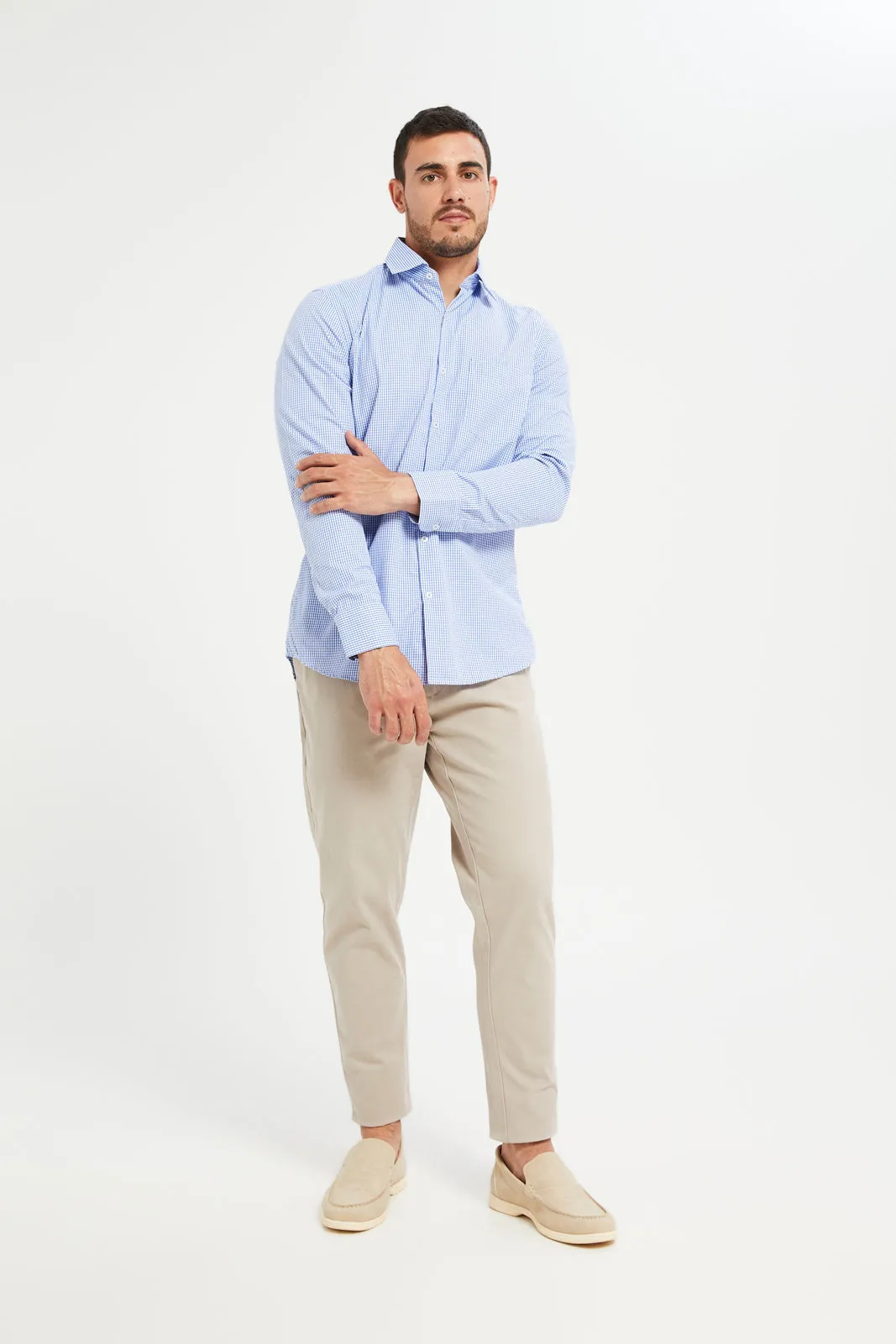 Men Blue Collared Formal Shirt sold by Redtag product image thumbnail 2