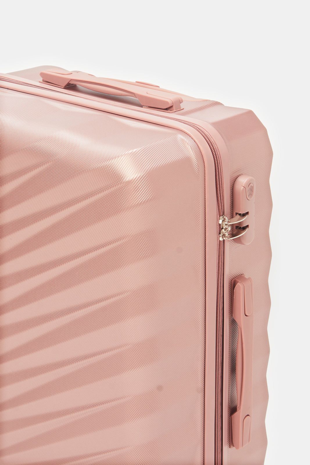 Pink Textured Trolley Luggage (24 Inch) sold by Redtag product image thumbnail 3