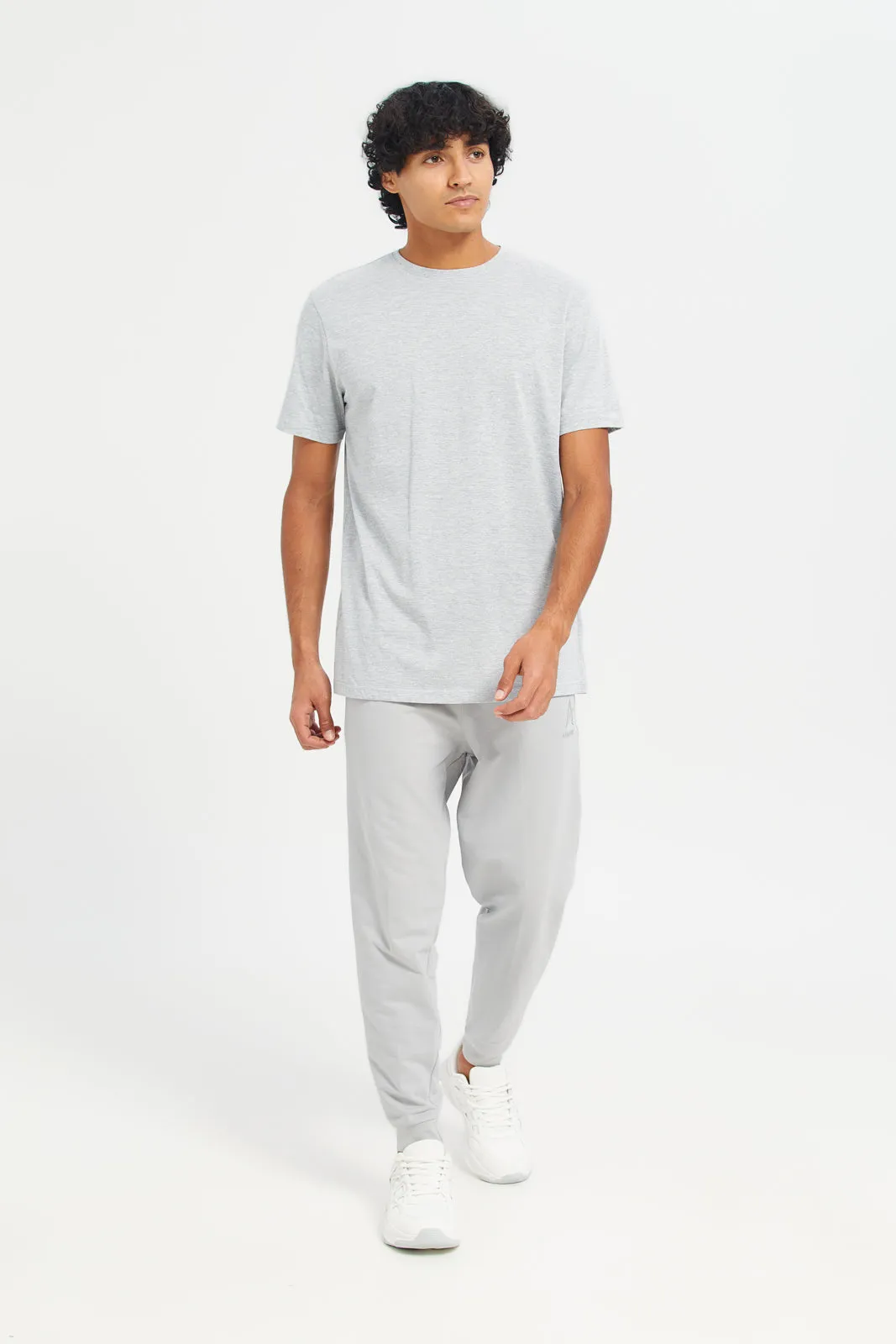 Men Grey Basic Track Pants sold by Redtag product image thumbnail 2