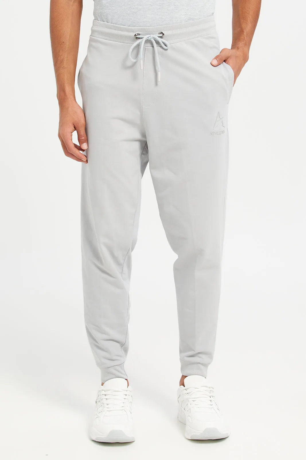 Men Grey Basic Track Pants sold by Redtag
