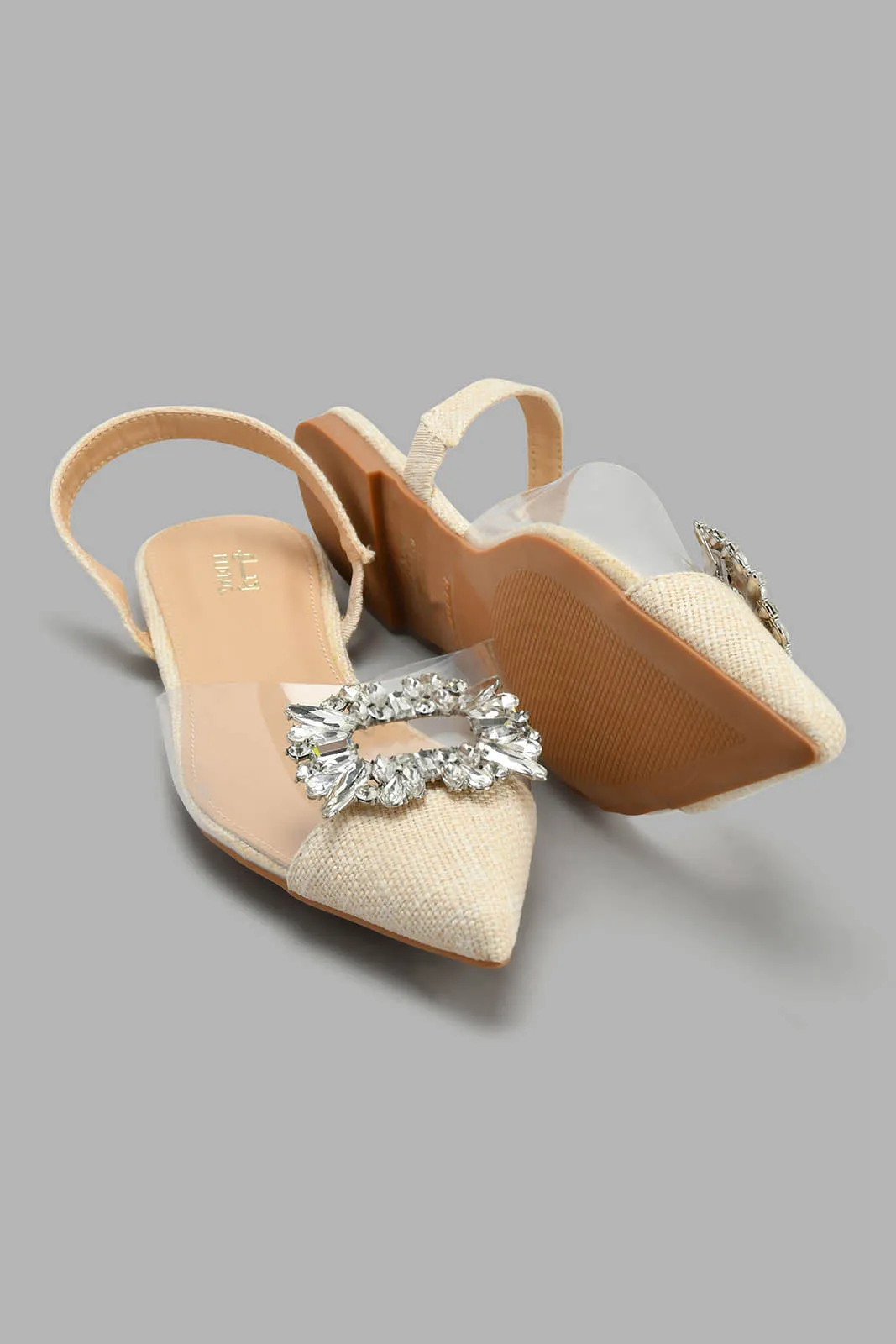 Beige Slingback With Embellishment sold by Redtag product image thumbnail 4