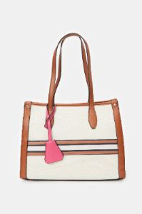 Women Beige Canvas Tote Bag sold by Redtag