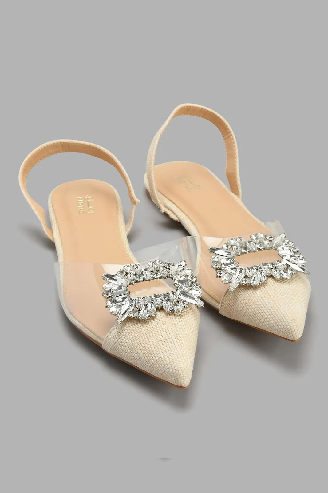 Beige Slingback With Embellishment sold by Redtag product image thumbnail 2