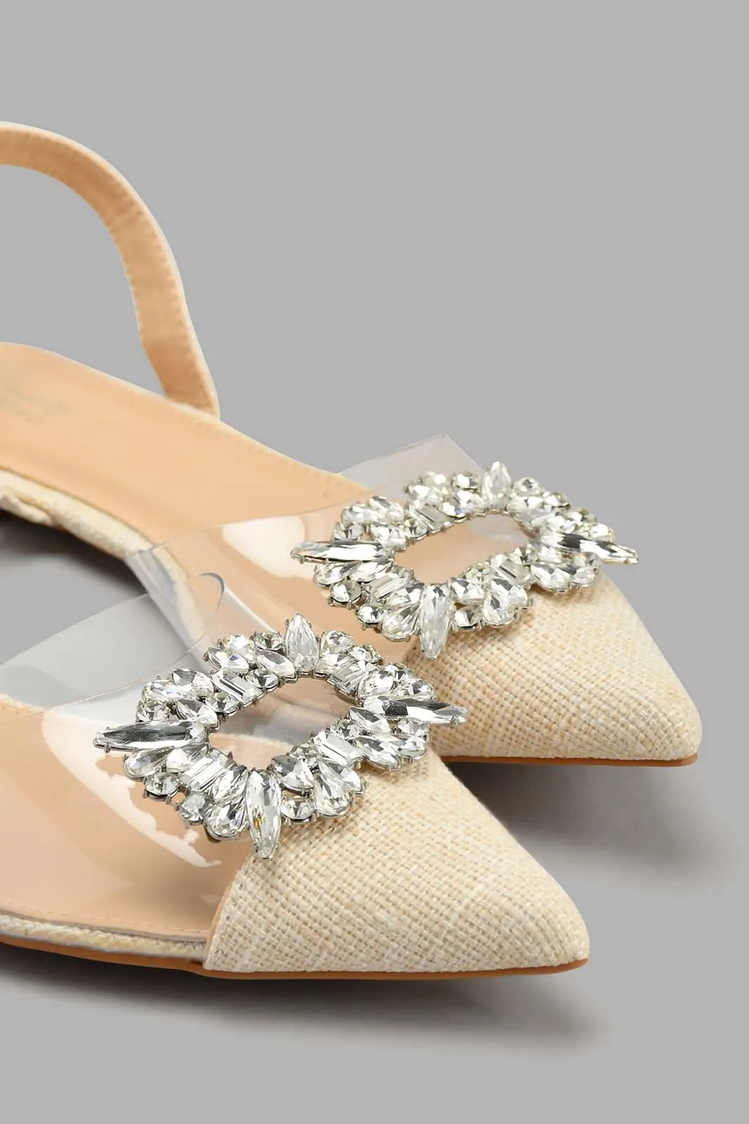 Beige Slingback With Embellishment sold by Redtag product image thumbnail 3