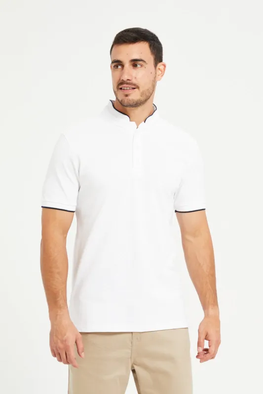 Men White Polo Shirt sold by Redtag