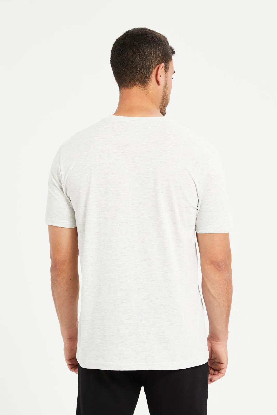 Men Ecru Graphic Round Neck T-Shirt sold by Redtag product image thumbnail 3