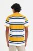 Men Yellow Striped Polo Shirt sold by Redtag
