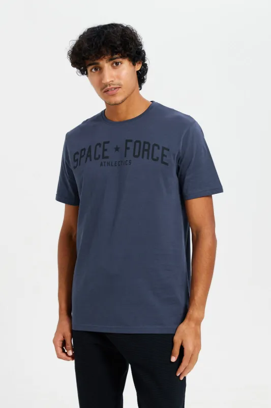 Men Charcoal Graphic T-Shirt sold by Redtag