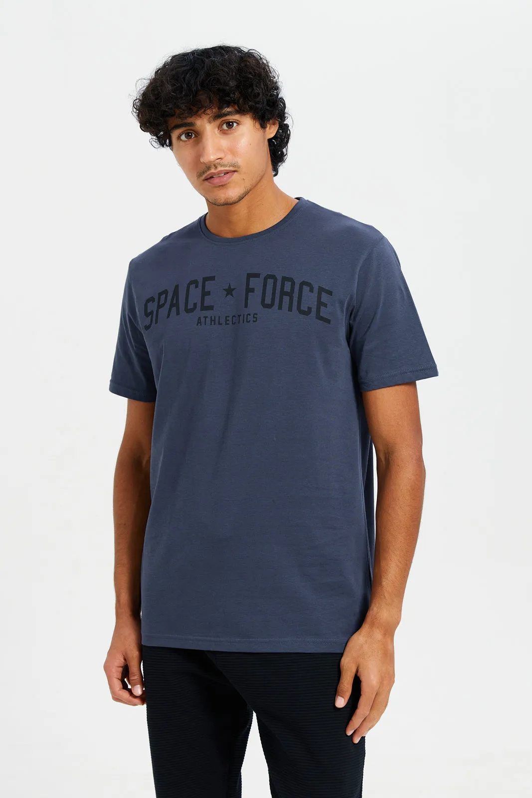 Men Charcoal Graphic T-Shirt sold by Redtag