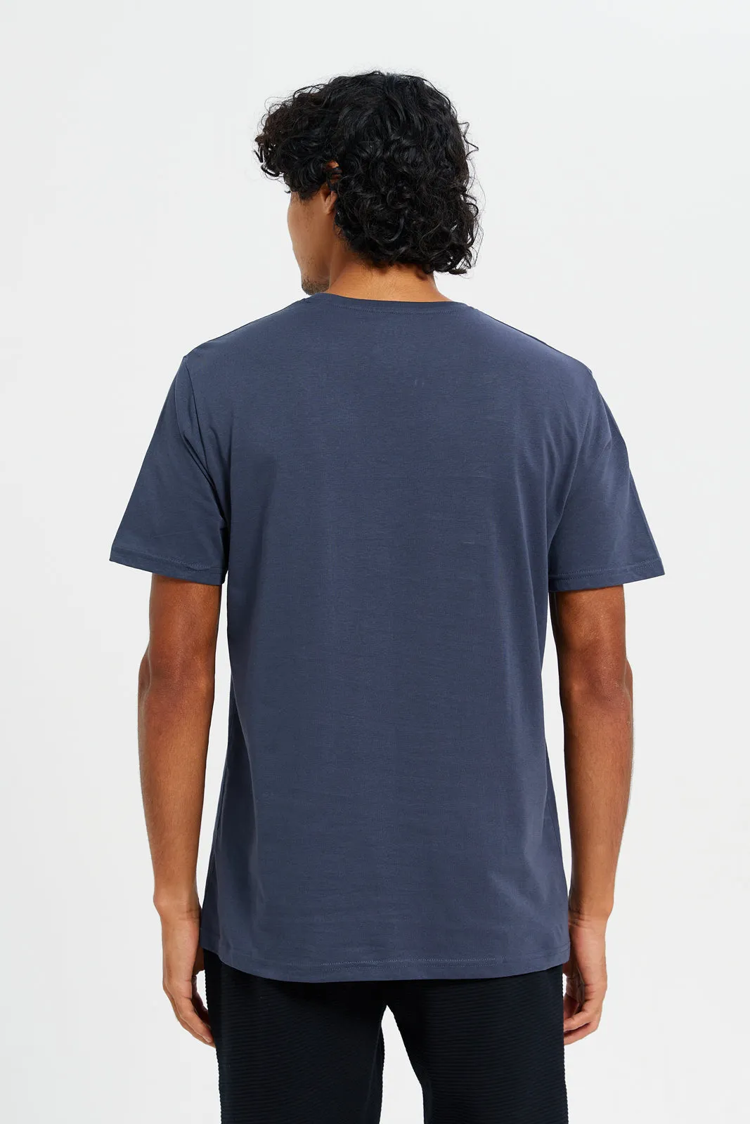 Men Charcoal Graphic T-Shirt sold by Redtag product image thumbnail 3