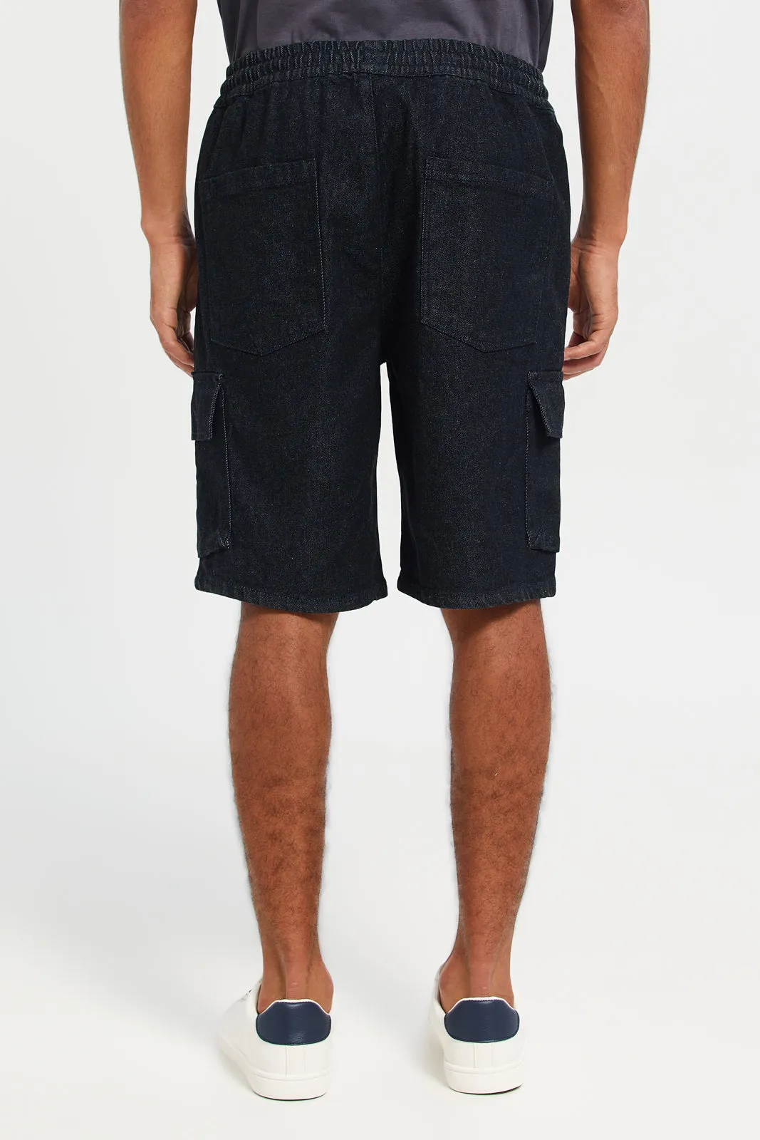 Men Black Cargo Shorts sold by Redtag product image thumbnail 3