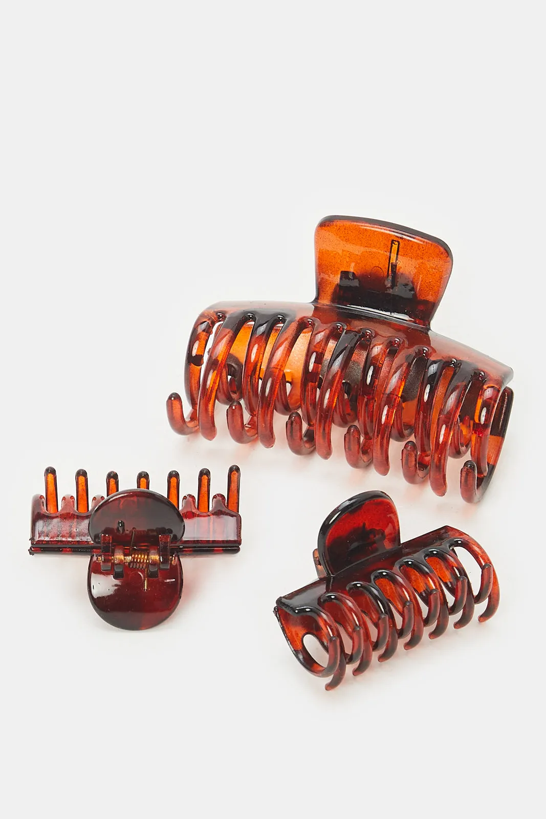 Women Brown Hair Clip Set (Pack of 3) sold by Redtag product image thumbnail 3