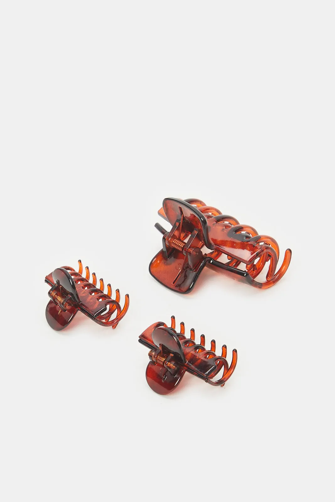 Women Brown Hair Clip Set (Pack of 3) sold by Redtag product image thumbnail 2