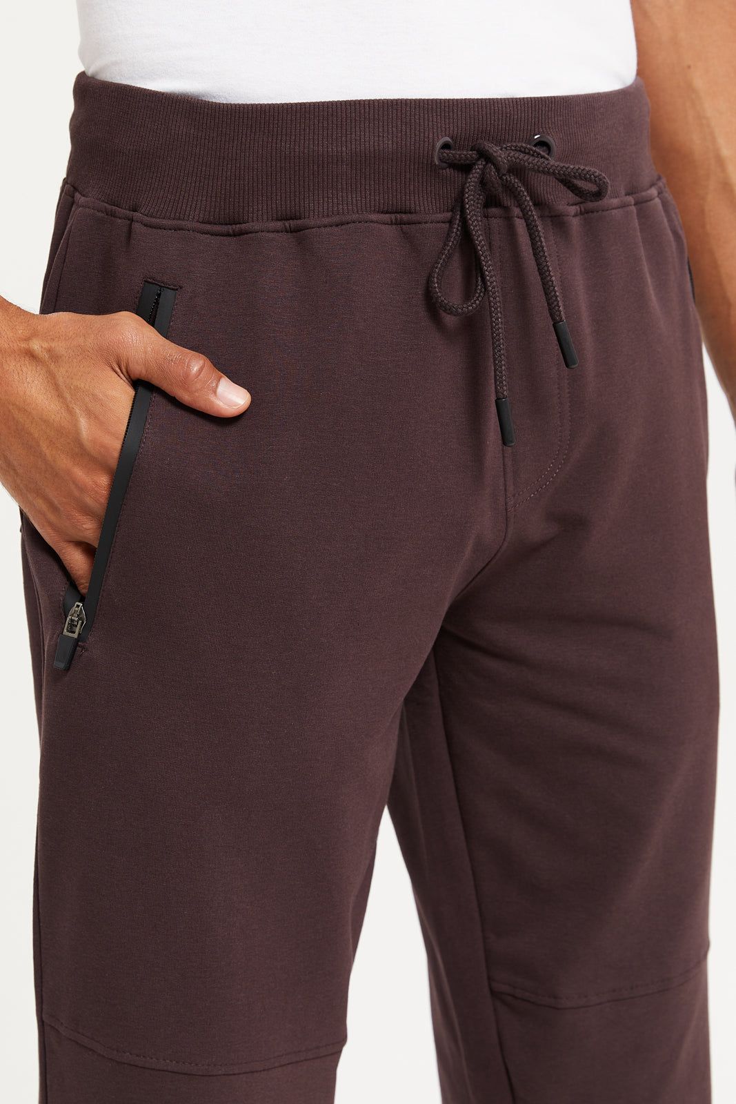 Men Burgundy Biker Joggers sold by Redtag product image thumbnail 4