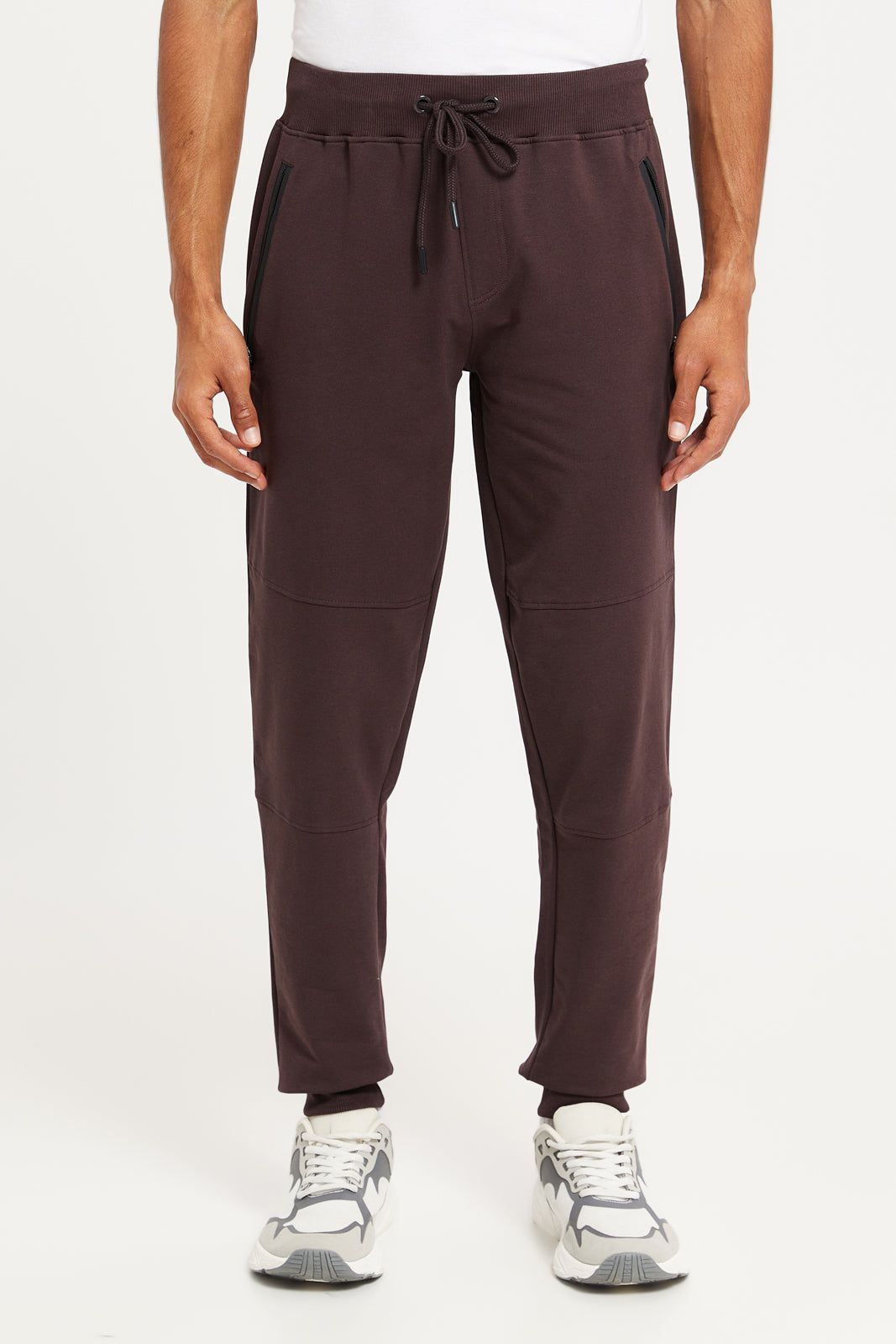 Men Burgundy Biker Joggers sold by Redtag