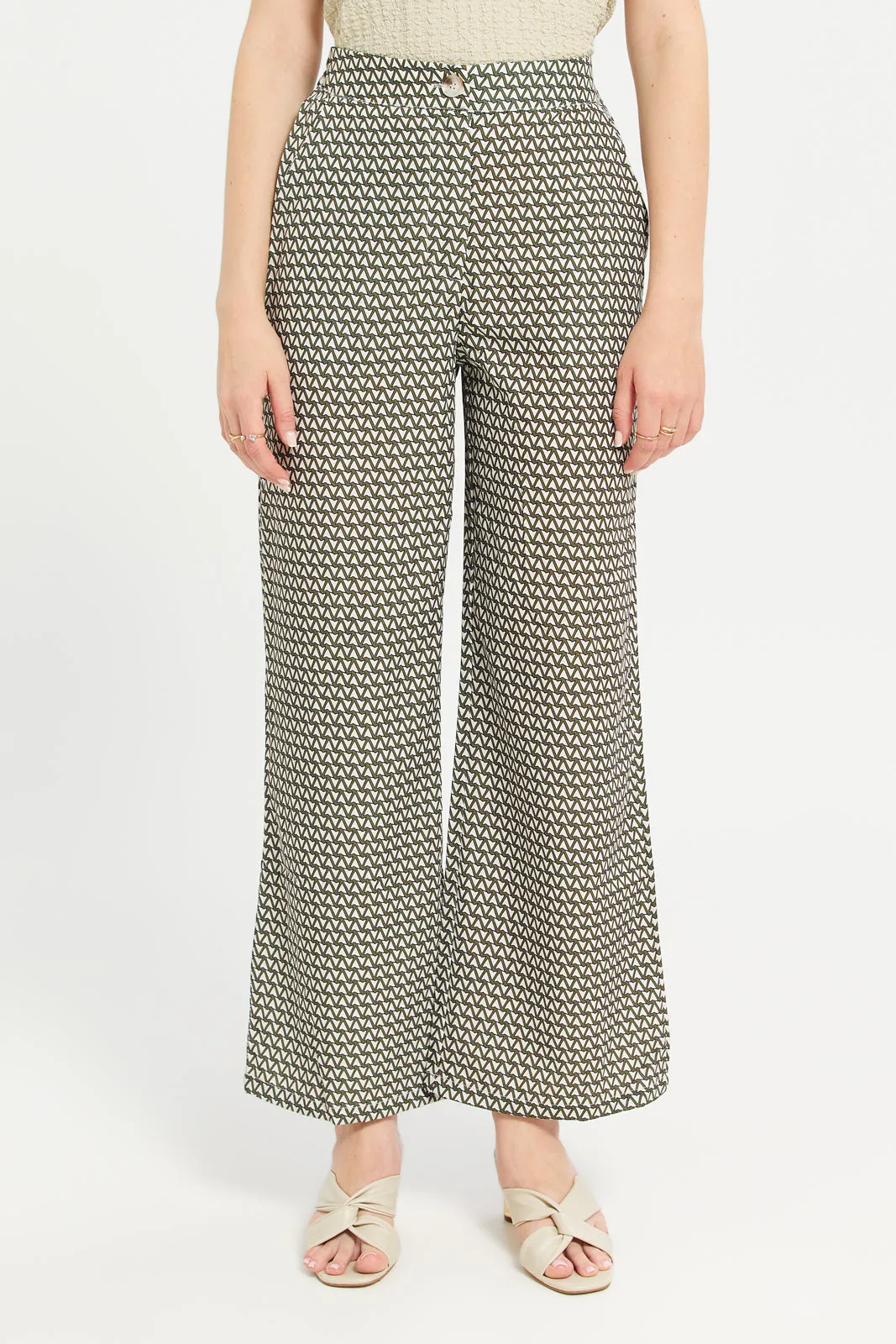 Women Assorted Geometric Print Wide Leg Trouser sold by Redtag