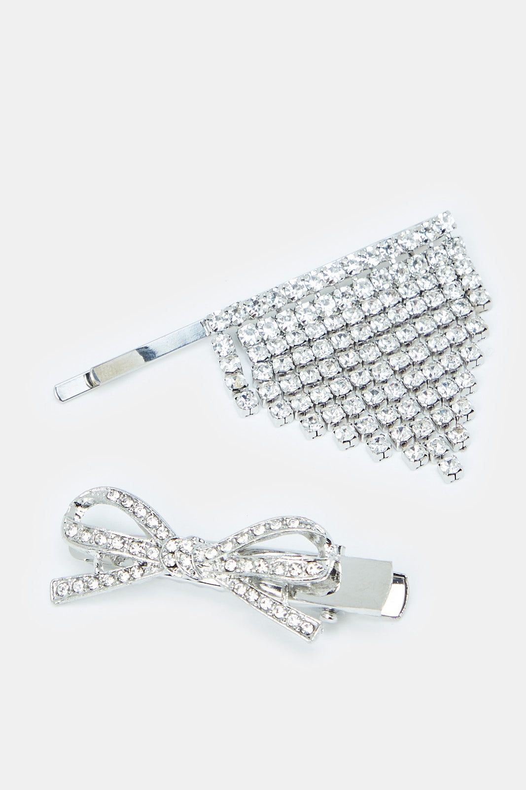 Women Silver Hair Clip Set (Pack of 2) sold by Redtag product image thumbnail 3