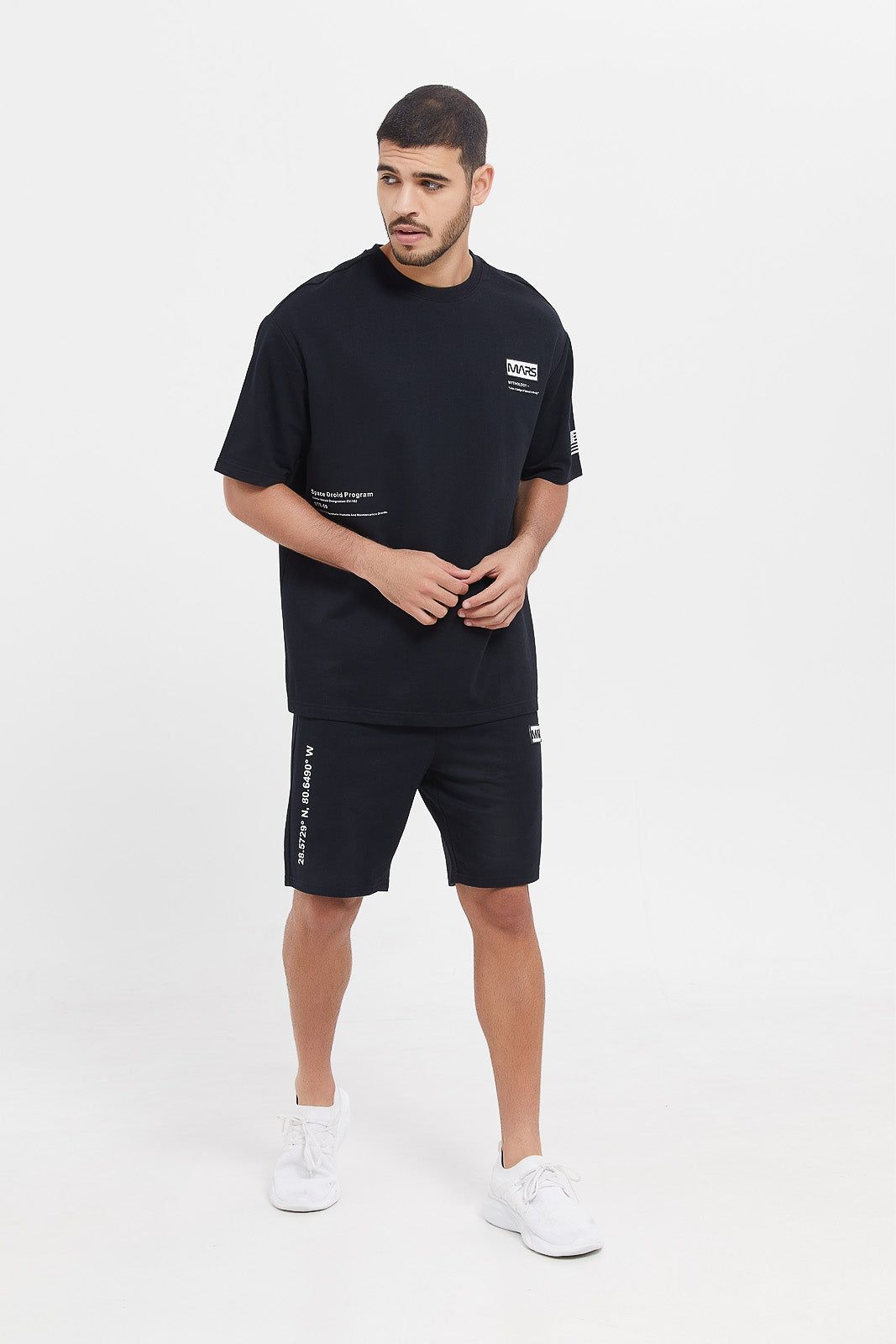 Men Black Embroidered Lounge Short sold by Redtag product image thumbnail 2