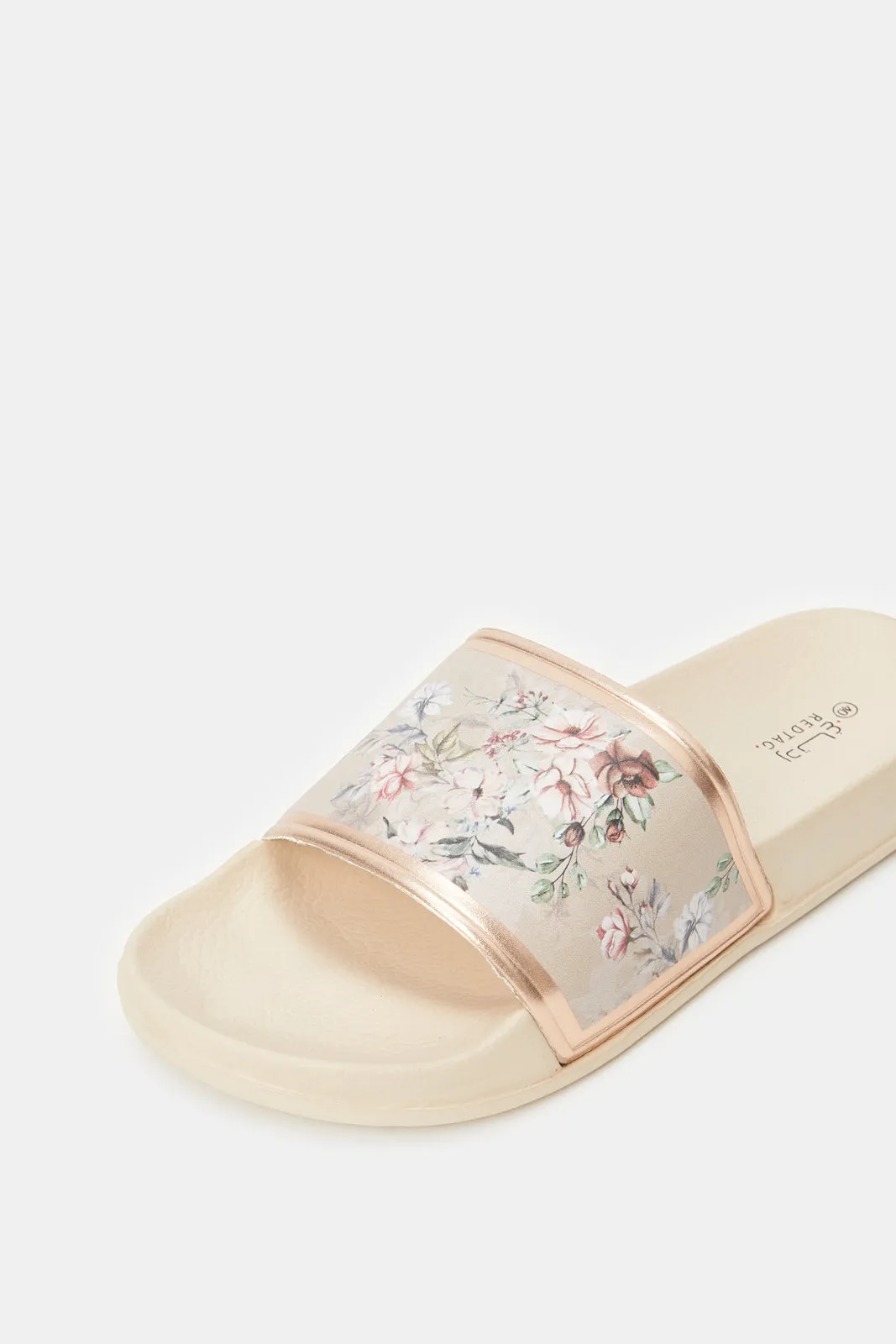 Women Pink Floral Slide sold by Redtag product image thumbnail 3