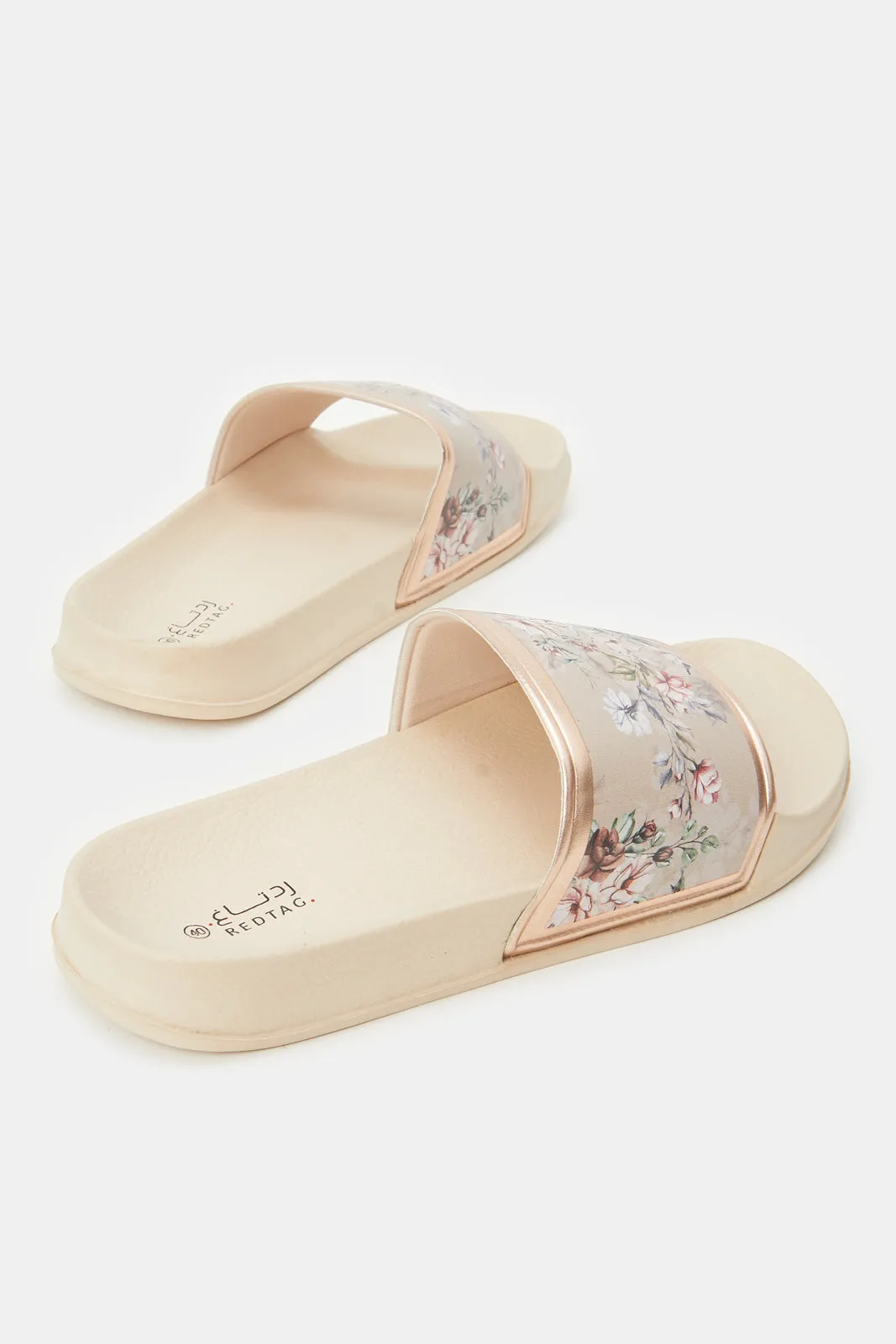 Women Pink Floral Slide sold by Redtag product image thumbnail 4