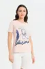 Women Pink Printed Embellished T-Shirt sold by Redtag