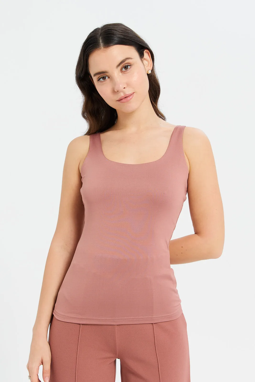 Women Pink Layered Tank Top sold by Redtag product image thumbnail 5