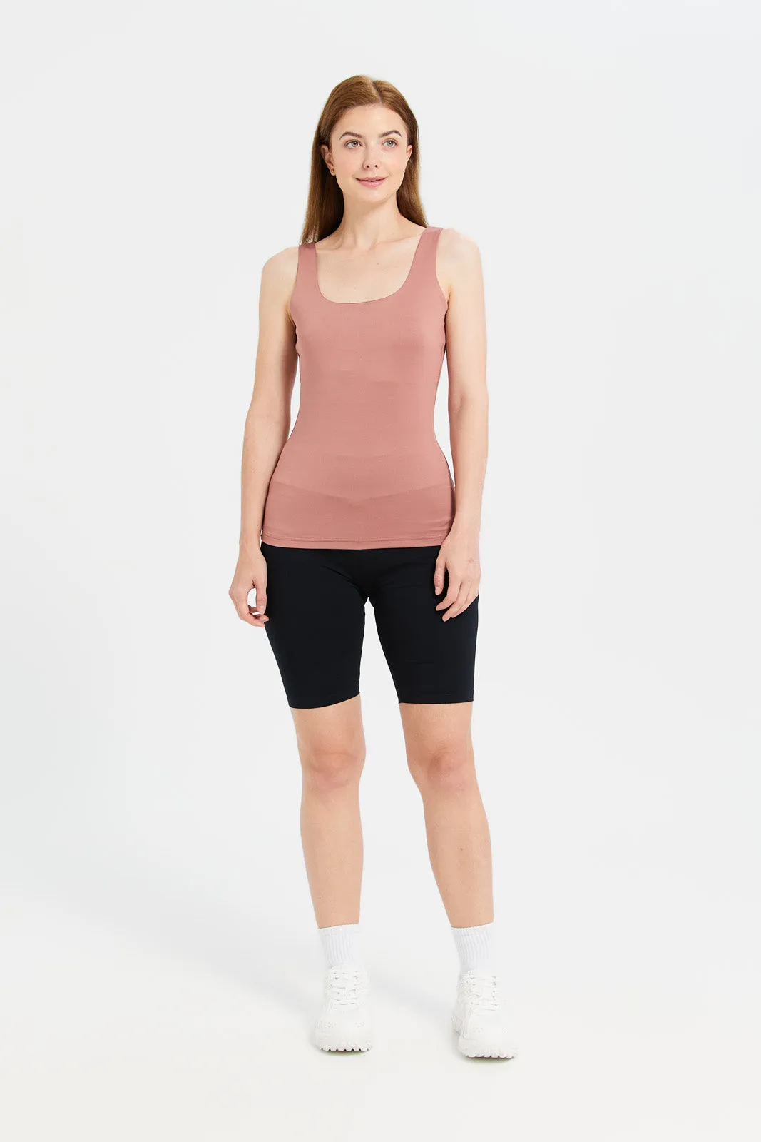 Women Pink Layered Tank Top sold by Redtag product image thumbnail 2