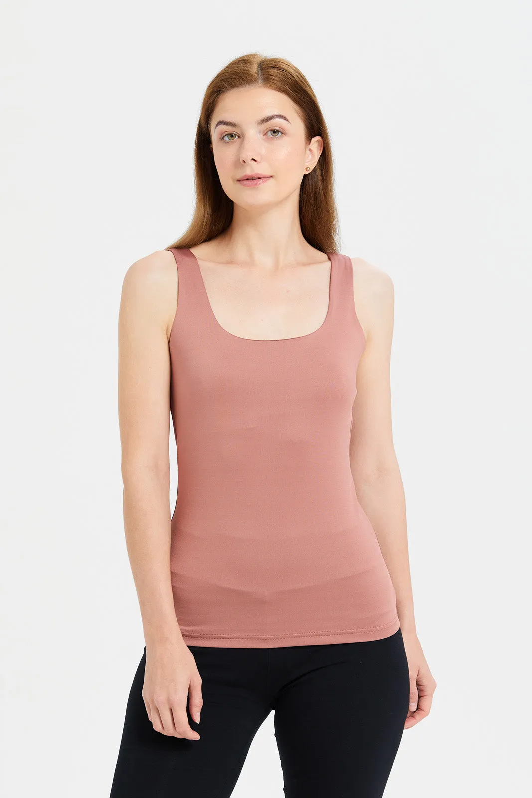 Women Pink Layered Tank Top sold by Redtag