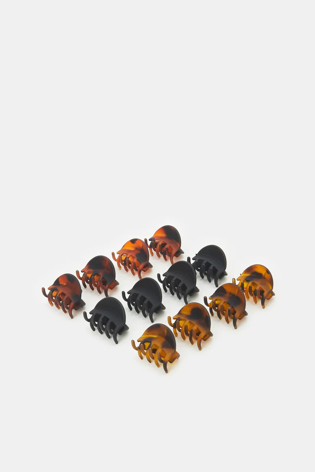 Women Black And Brown Hair Clip Set (12 Piece) sold by Redtag
