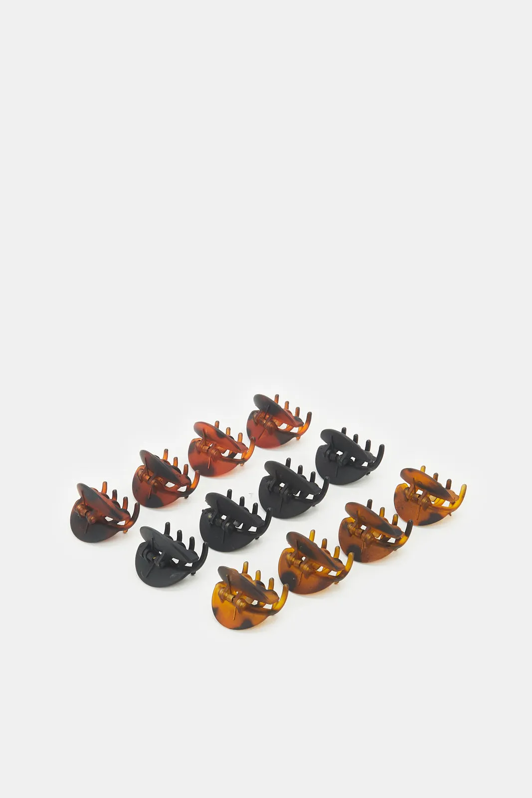 Women Black And Brown Hair Clip Set (12 Piece) sold by Redtag product image thumbnail 2