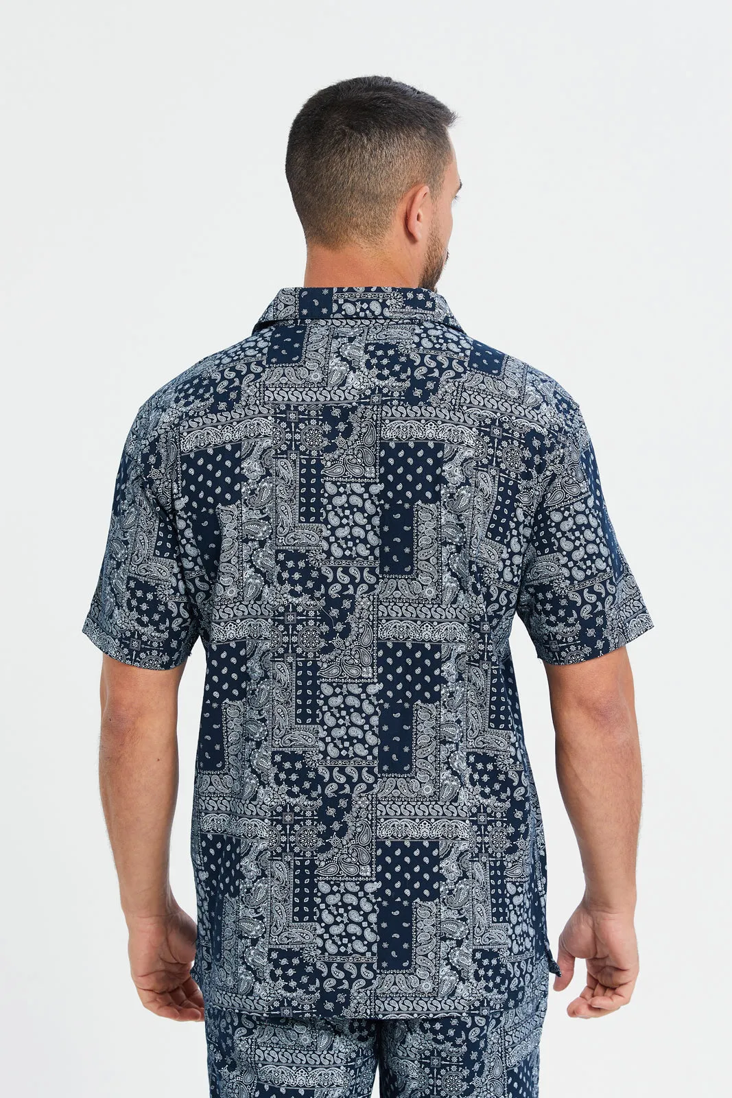 Men Navy Printed Shirt sold by Redtag product image thumbnail 3
