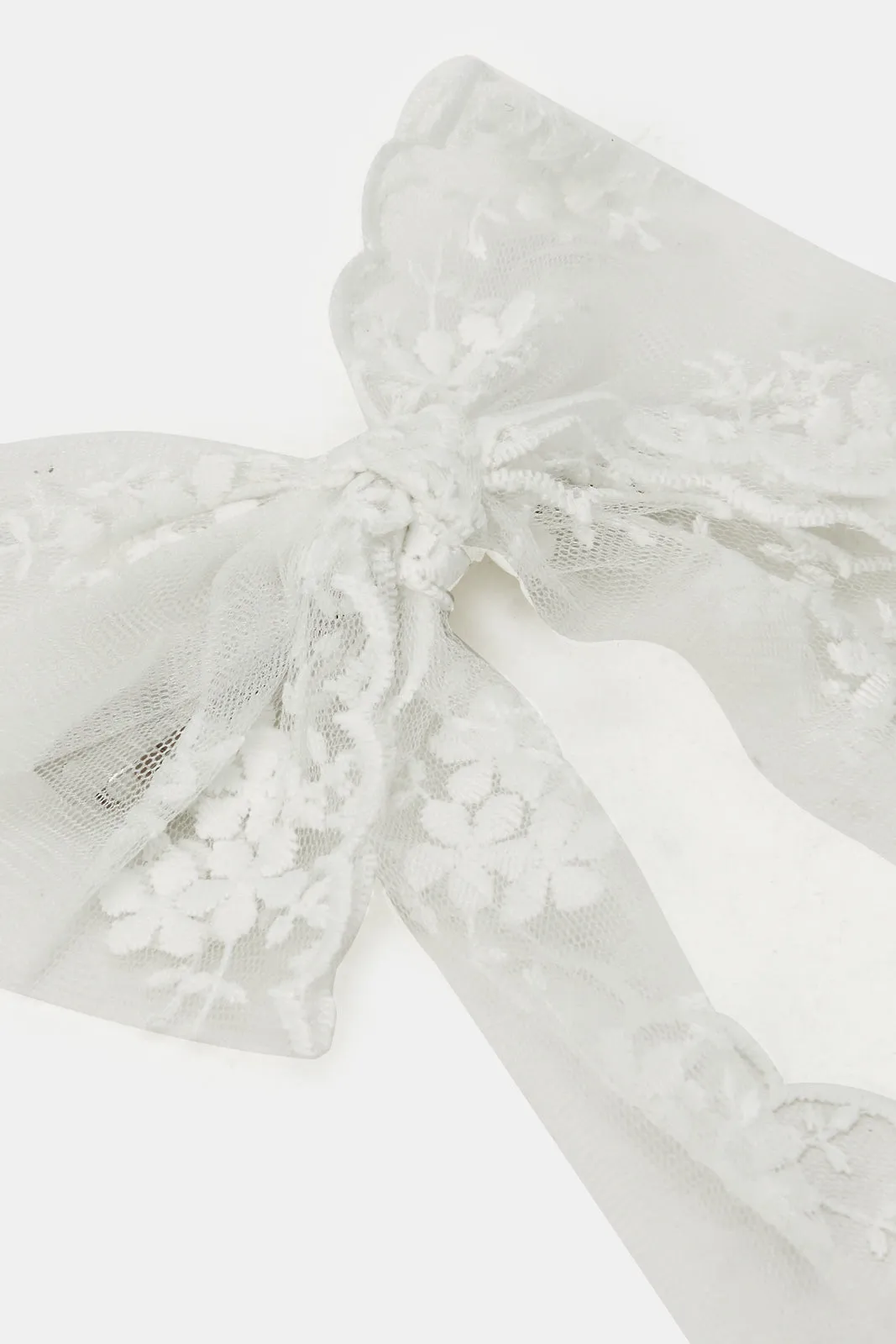 Women Silver Lace Bow Hair Clip sold by Redtag product image thumbnail 3