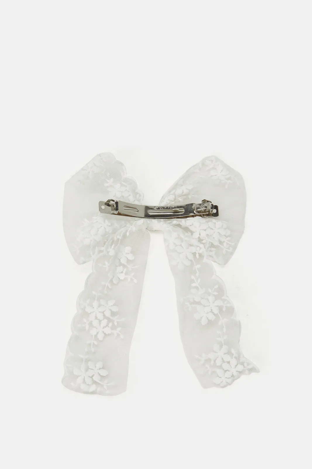 Women Silver Lace Bow Hair Clip sold by Redtag product image thumbnail 4