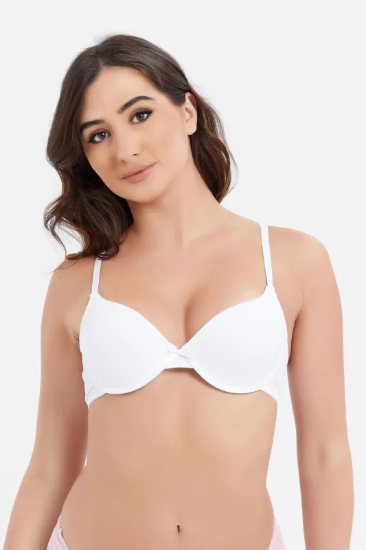 Women Black And White Basic T-Shirt Bra Set (Pack of 2) sold by Redtag