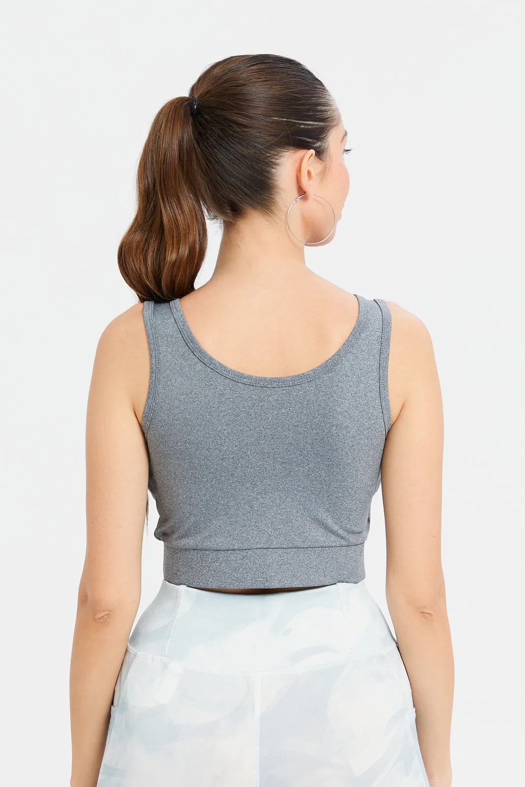 Women Grey Padded Sports Bra sold by Redtag product image thumbnail 3