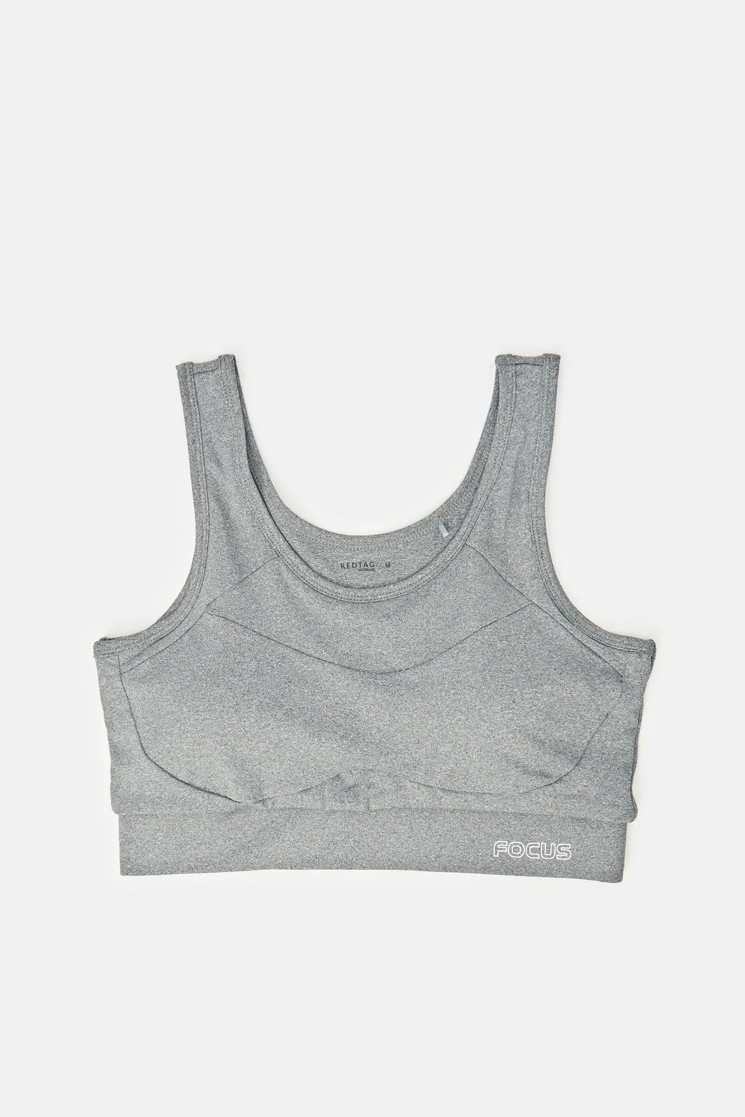 Women Grey Padded Sports Bra sold by Redtag product image thumbnail 5