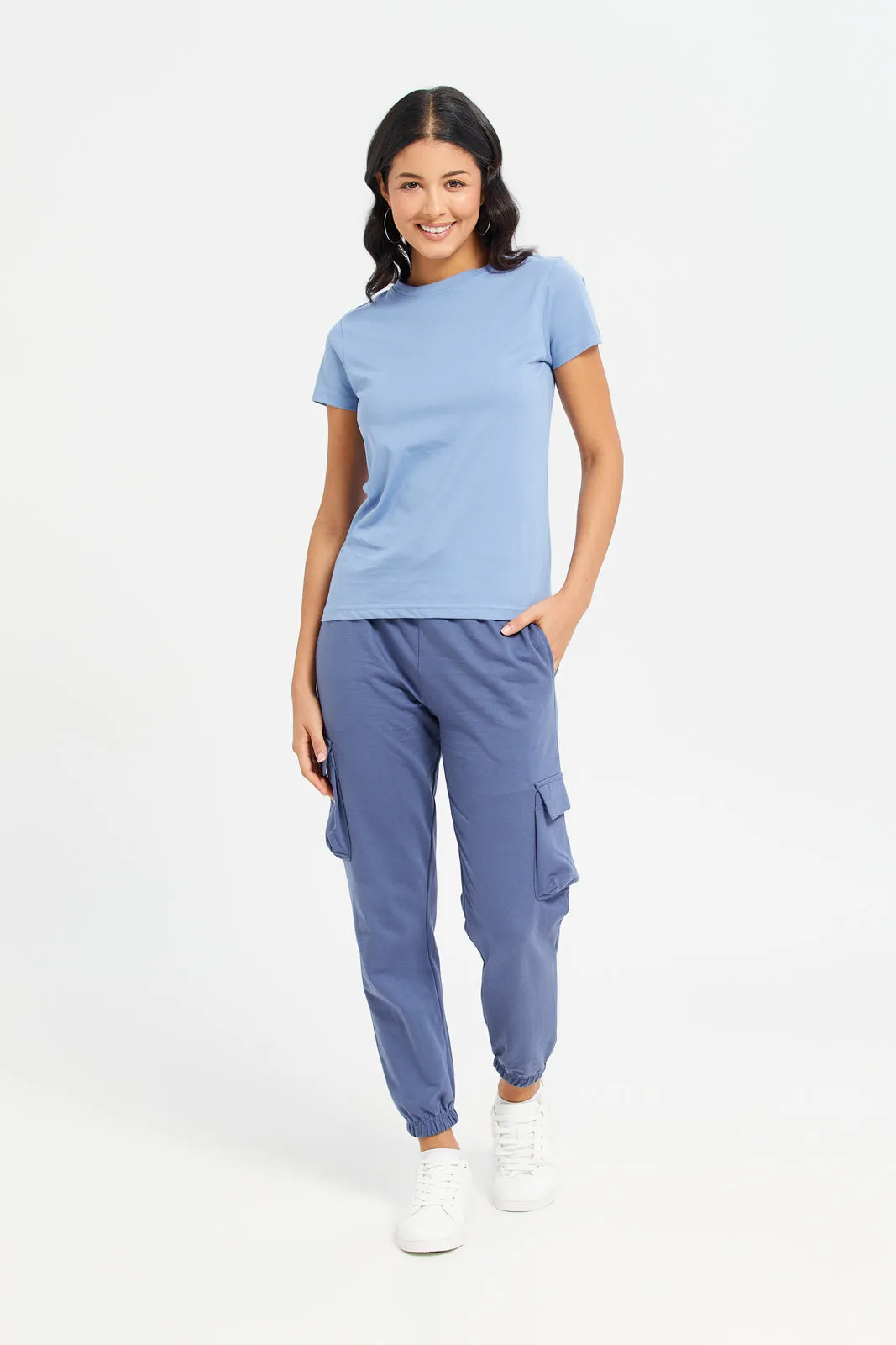 Women Blue Jogger With Utility Pockets sold by Redtag product image thumbnail 2