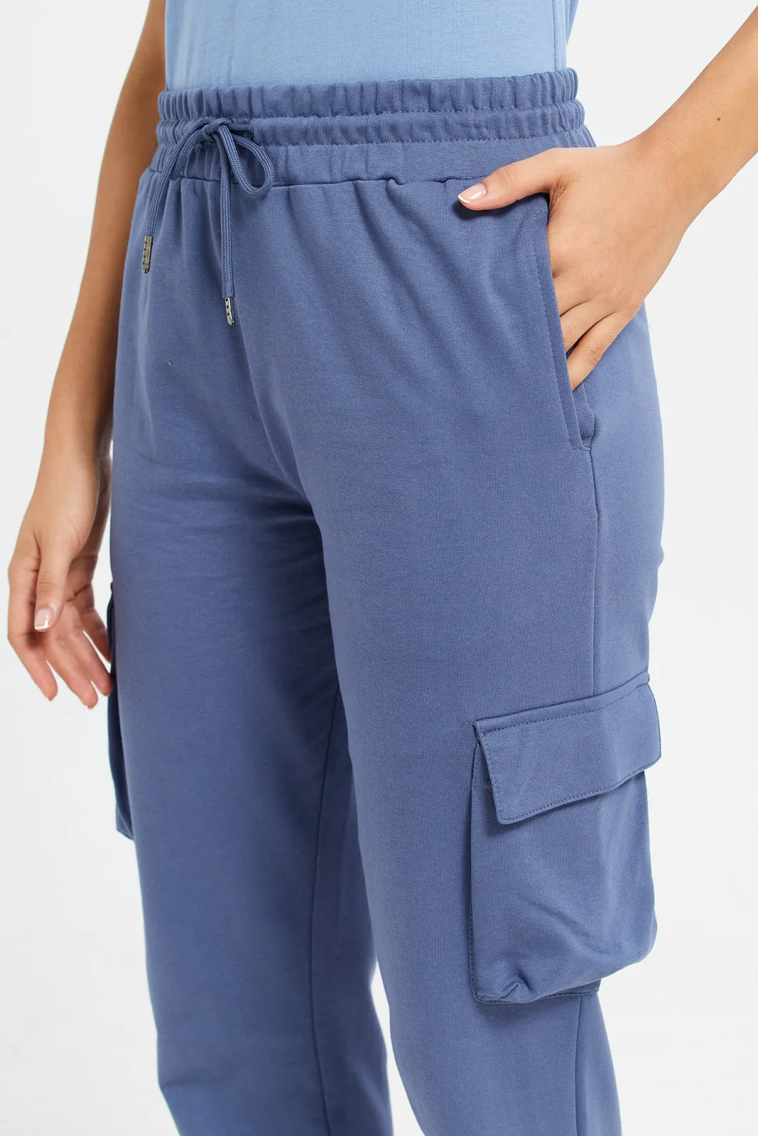 Women Blue Jogger With Utility Pockets sold by Redtag product image thumbnail 4