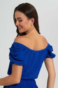 Blue Crop Top sold by Redtag