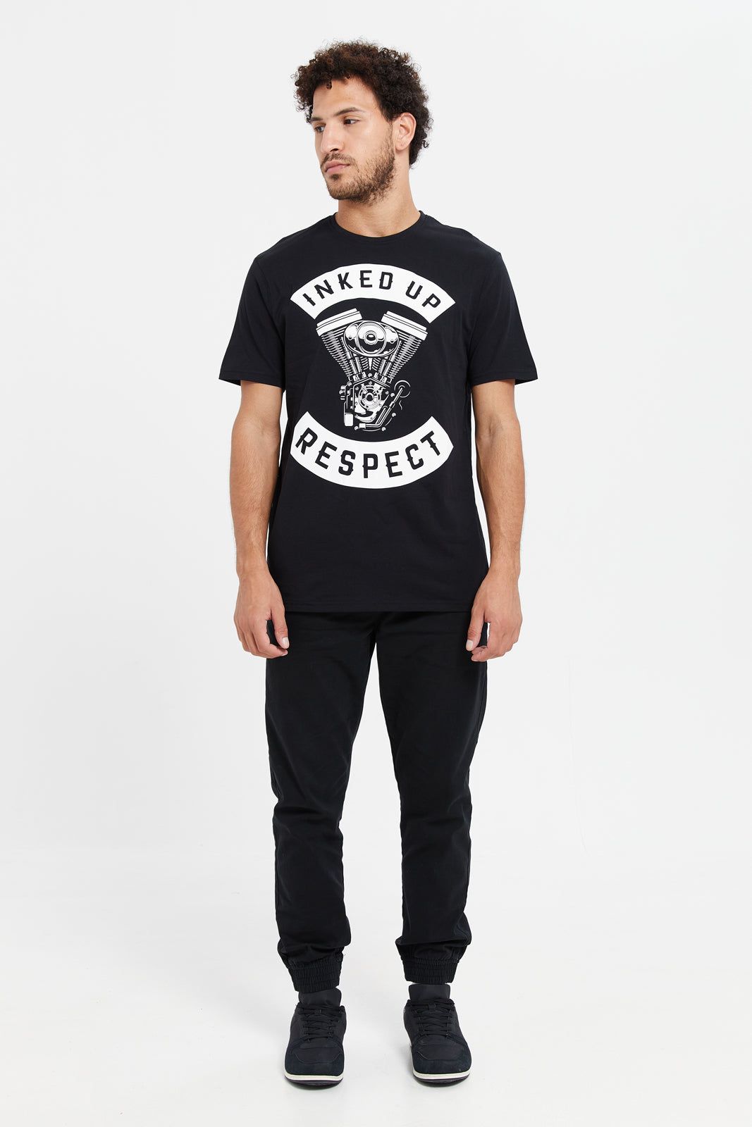 Men Black Graphic T-Shirt sold by Redtag product image thumbnail 2