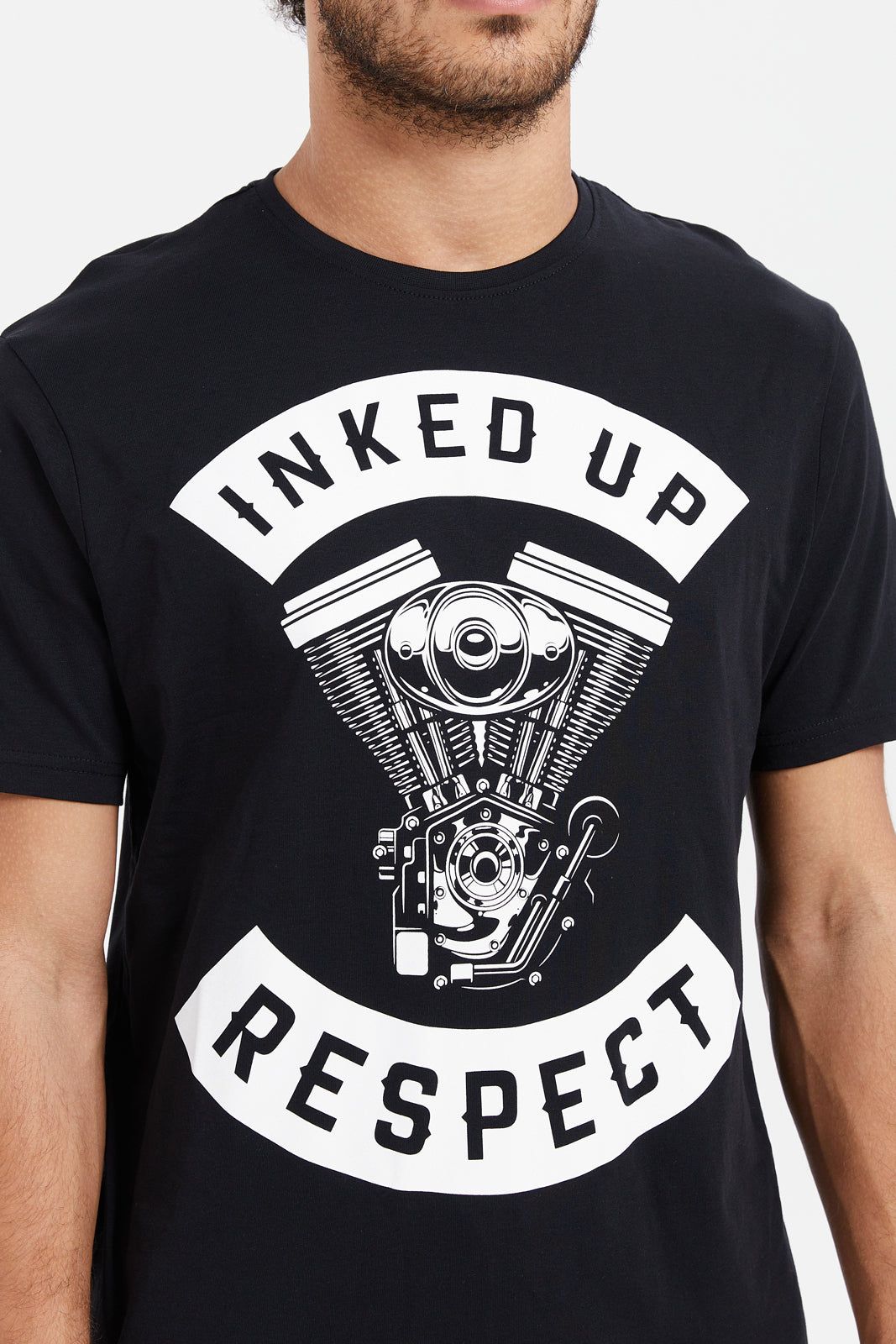 Men Black Graphic T-Shirt sold by Redtag product image thumbnail 4